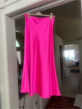 Antonio Melani Bright Pink Satin A-Line Women’s Skirt